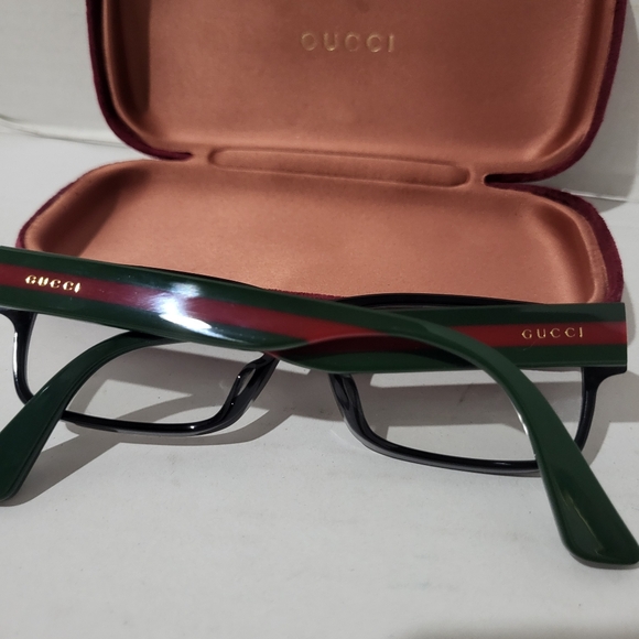 Gucci GG0344OA Plastic Eyeglass Frame 001 Black Multicolor 56-14 Italy W/Case - Picture 2 of 10